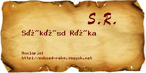 Sükösd Réka névjegykártya