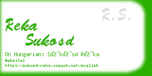 reka sukosd business card